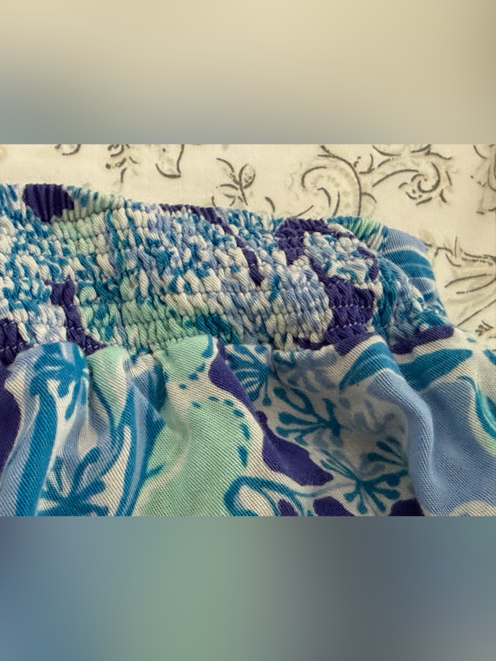 Lilly Pulitzer Royal Purple Dahlia scallop pull on shorts Koalafications - Picture 9 of 16